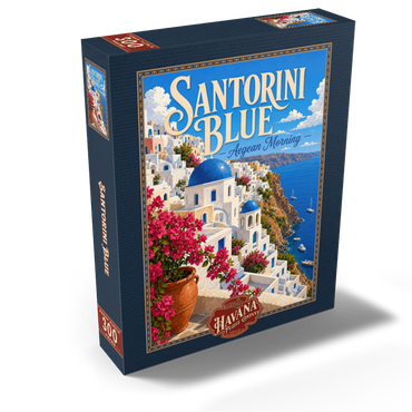 Santorini Blue Aegean Morning 300 Jigsaw Puzzle box view2