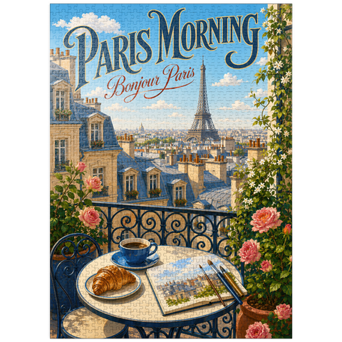 puzzleplate Eiffel Tower Morning Romance 1000 Jigsaw Puzzle