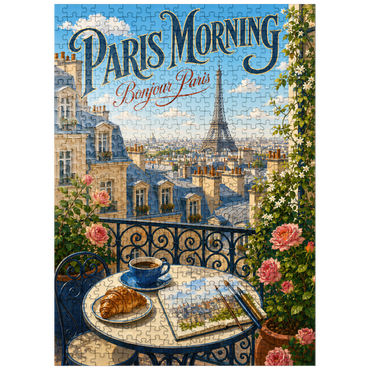 puzzleplate Eiffel Tower Morning Romance 500 Jigsaw Puzzle