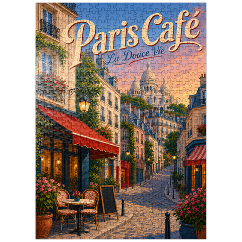 puzzleplate Paris Cafe Romantic Evening Charm 500 Jigsaw Puzzle