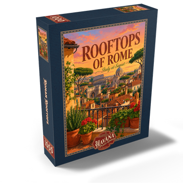 Rome Rooftops Sunset Romance 1000 Jigsaw Puzzle box view2