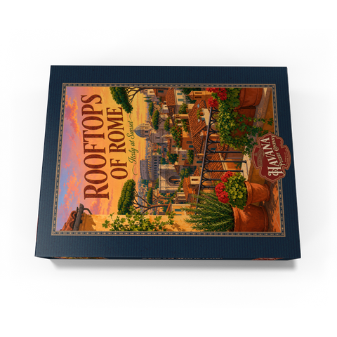 Rome Rooftops Sunset Romance 500 Jigsaw Puzzle box view3
