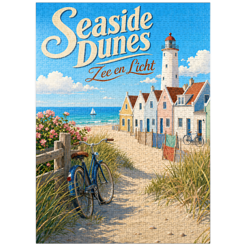 puzzleplate Seaside Dunes Lighthouse Coastal Charm 1000 Jigsaw Puzzle