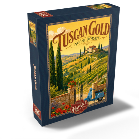 Tuscan Vineyard Golden Romance 500 Jigsaw Puzzle box view2