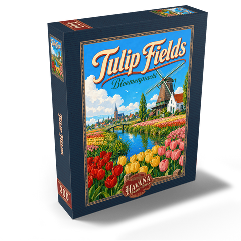 Dutch Tulip Fields Spring Splendor 300 Jigsaw Puzzle box view2