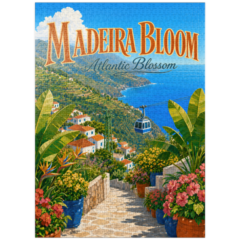 puzzleplate Madeira Coastal Bloom Paradise 1000 Jigsaw Puzzle