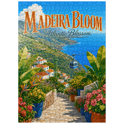 puzzleplate Madeira Coastal Bloom Paradise 500 Jigsaw Puzzle