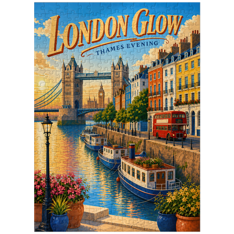 puzzleplate London Thames Evening Glow 300 Jigsaw Puzzle