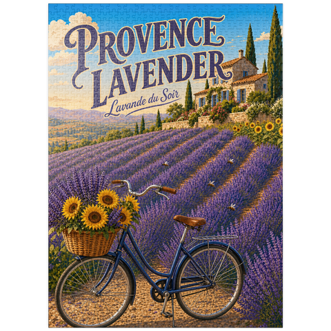 puzzleplate Provence Lavender Sunset Charm 1000 Jigsaw Puzzle