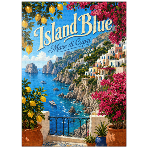 puzzleplate Capri Coastal Mediterranean Bliss 1000 Jigsaw Puzzle