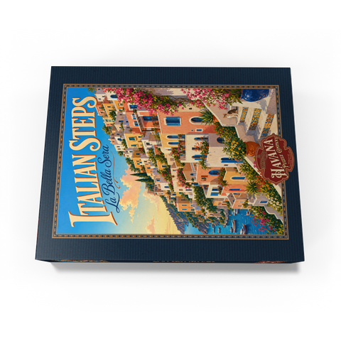 Italian Steps Coastal Sunset Charm 1000 Jigsaw Puzzle box view3