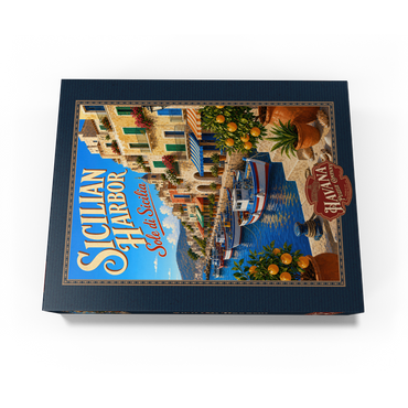 Sicilian Harbor Coastal Charm 1000 Jigsaw Puzzle box view3