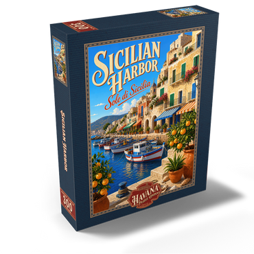 Sicilian Harbor Coastal Charm 300 Jigsaw Puzzle box view2