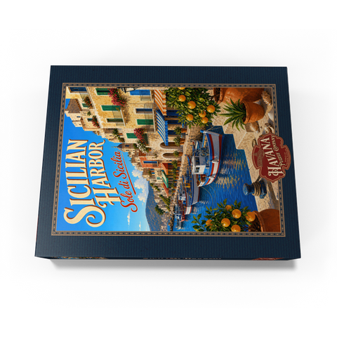 Sicilian Harbor Coastal Charm 300 Jigsaw Puzzle box view3