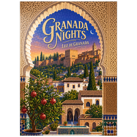 puzzleplate Granada Alhambra Evening Splendor 1000 Jigsaw Puzzle