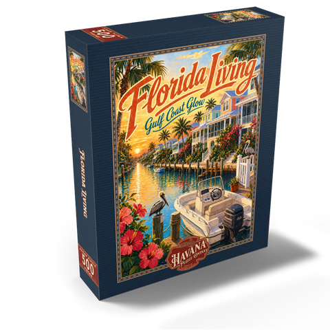Florida Gulf Coast Sunset Serenity 500 Jigsaw Puzzle box view2