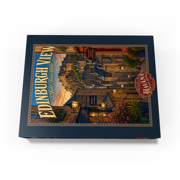 Edinburgh Castle Old Town Glow 300 Jigsaw Puzzle box view3