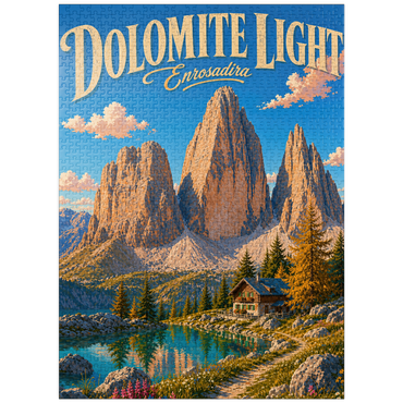 puzzleplate Dolomites Alpine Lake Serenity 1000 Jigsaw Puzzle