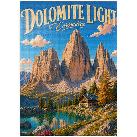 puzzleplate Dolomites Alpine Lake Serenity 1000 Jigsaw Puzzle