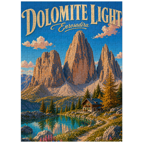 puzzleplate Dolomites Alpine Lake Serenity 300 Jigsaw Puzzle