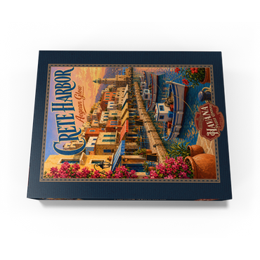 Crete Harbor Aegean Sunset Glow 1000 Jigsaw Puzzle box view3