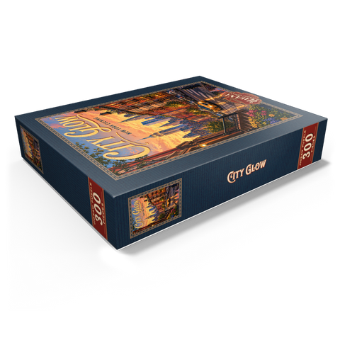 New York Evening Skyline Glow 300 Jigsaw Puzzle box view1