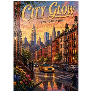 puzzleplate New York Evening Skyline Glow 500 Jigsaw Puzzle