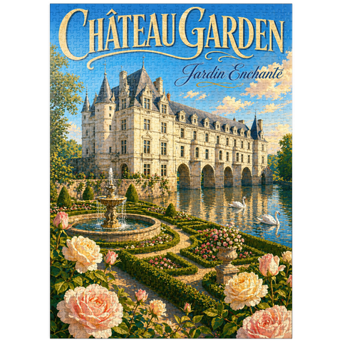 puzzleplate Chateau Garden Enchanted Elegance 1000 Jigsaw Puzzle