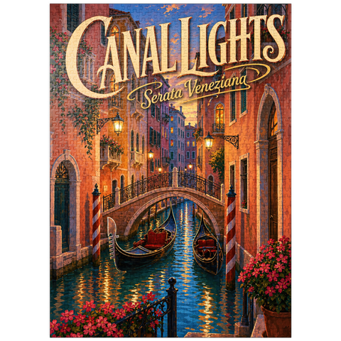puzzleplate Venice Canal Evening Romance 1000 Jigsaw Puzzle