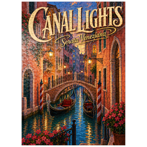 puzzleplate Venice Canal Evening Romance 500 Jigsaw Puzzle