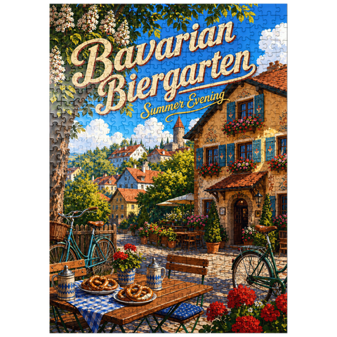 puzzleplate Bavarian Biergarten Summer Evening Charm 500 Jigsaw Puzzle