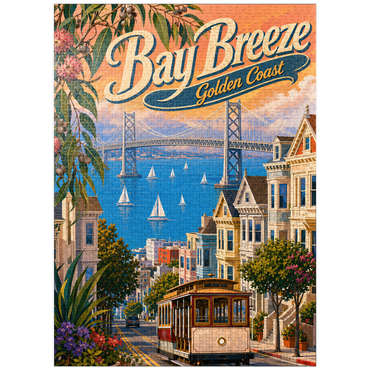 puzzleplate San Francisco Bay Bridge Coastal Charm 1000 Jigsaw Puzzle