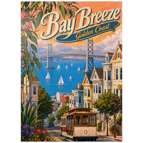 puzzleplate San Francisco Bay Bridge Coastal Charm 1000 Jigsaw Puzzle