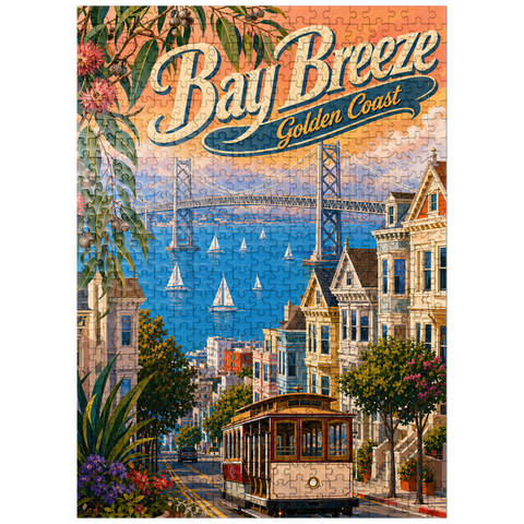 puzzleplate San Francisco Bay Bridge Coastal Charm 500 Jigsaw Puzzle