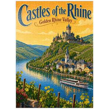 puzzleplate Rhine Valley Castles Golden Splendor 1000 Jigsaw Puzzle