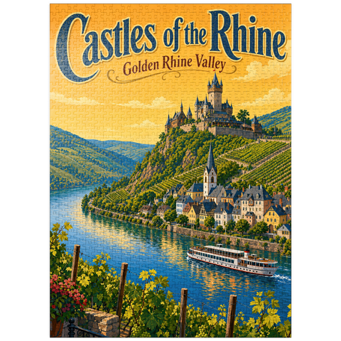 puzzleplate Rhine Valley Castles Golden Splendor 1000 Jigsaw Puzzle