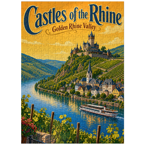puzzleplate Rhine Valley Castles Golden Splendor 300 Jigsaw Puzzle