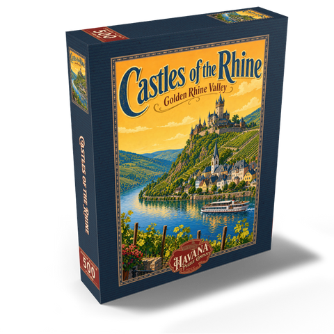 Rhine Valley Castles Golden Splendor 500 Jigsaw Puzzle box view2