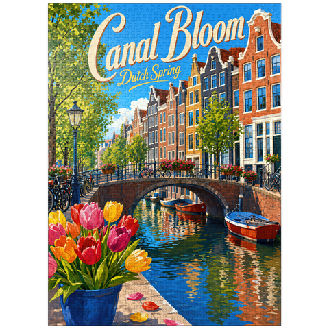 puzzleplate Amsterdam Canal Spring Bloom 1000 Jigsaw Puzzle