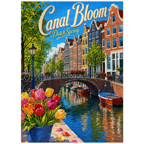 puzzleplate Amsterdam Canal Spring Bloom 300 Jigsaw Puzzle