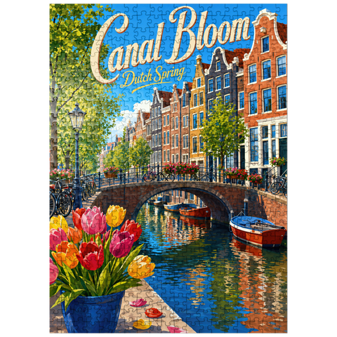 puzzleplate Amsterdam Canal Spring Bloom 500 Jigsaw Puzzle