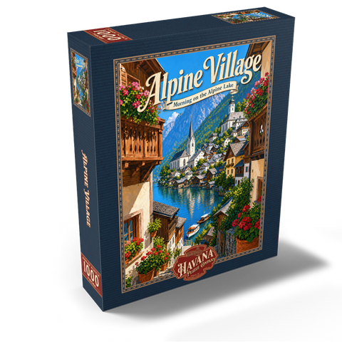 Alpine Village Lake Morning Charm 1000 Jigsaw Puzzle box view2