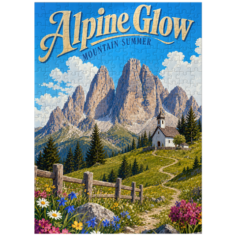 puzzleplate Alpine Mountain Summer Serenity 300 Jigsaw Puzzle