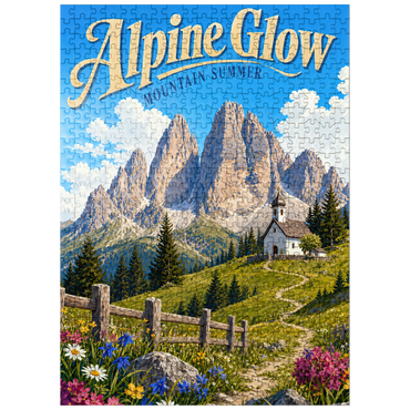 puzzleplate Alpine Mountain Summer Serenity 500 Jigsaw Puzzle