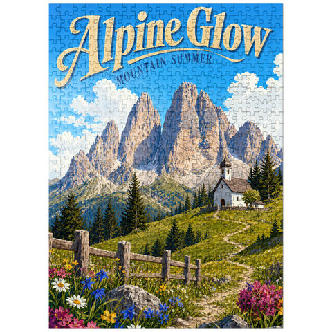 puzzleplate Alpine Mountain Summer Serenity 500 Jigsaw Puzzle