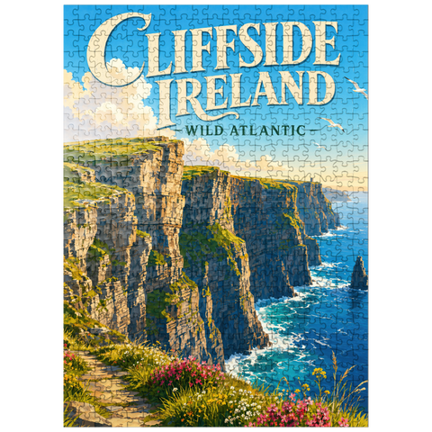 puzzleplate Ireland Cliffside Wild Atlantic Beauty 500 Jigsaw Puzzle