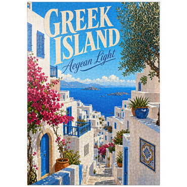 puzzleplate Greek Island Aegean Coastal Charm 1000 Jigsaw Puzzle