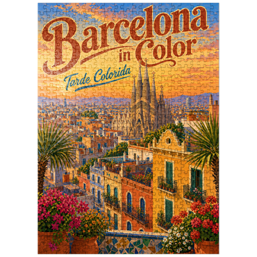 puzzleplate Sagrada Familia Sunset Splendor 500 Jigsaw Puzzle