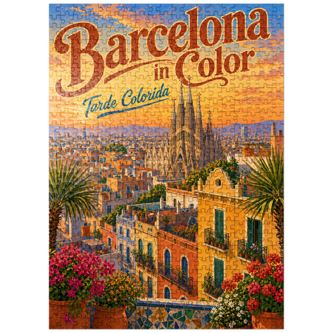 puzzleplate Sagrada Familia Sunset Splendor 500 Jigsaw Puzzle