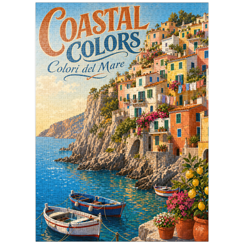puzzleplate Amalfi Coast Colorful Coastal Charm 1000 Jigsaw Puzzle